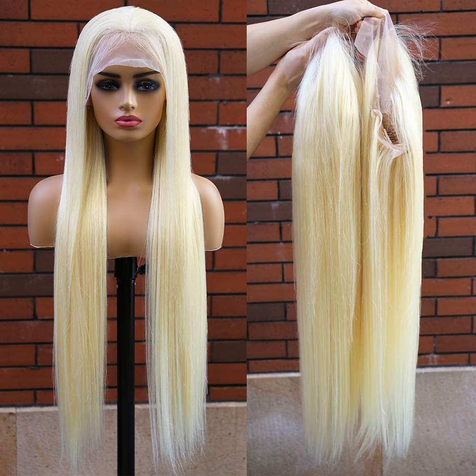 شعر مستعار بشري أصلي برازيلي ب - مراجعة 613 Blonde Body Wave Lace Front Wig وسعره