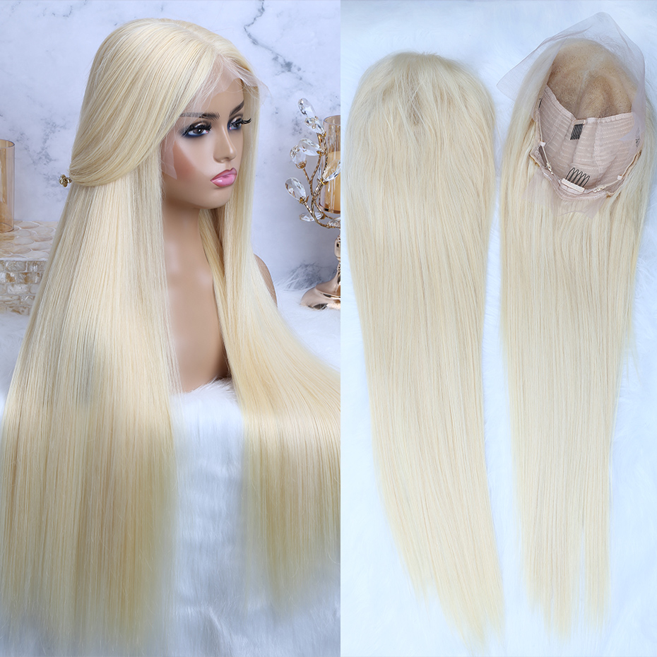 شعر مستعار بشري أصلي برازيلي ب - مراجعة 613 Blonde Body Wave Lace Front Wig وسعره
