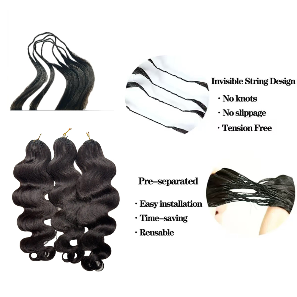 وصلات شعر كروشيه 100% شعر بشري - مراجعة Water Wave Bulk Human Hair For Braiding وسعره
