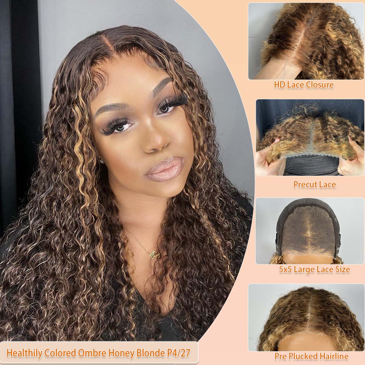 باروكة شعر طبيعي مجعد بلون أشق - مراجعة Glueless Wear And Go Human Hair Wig وسعره