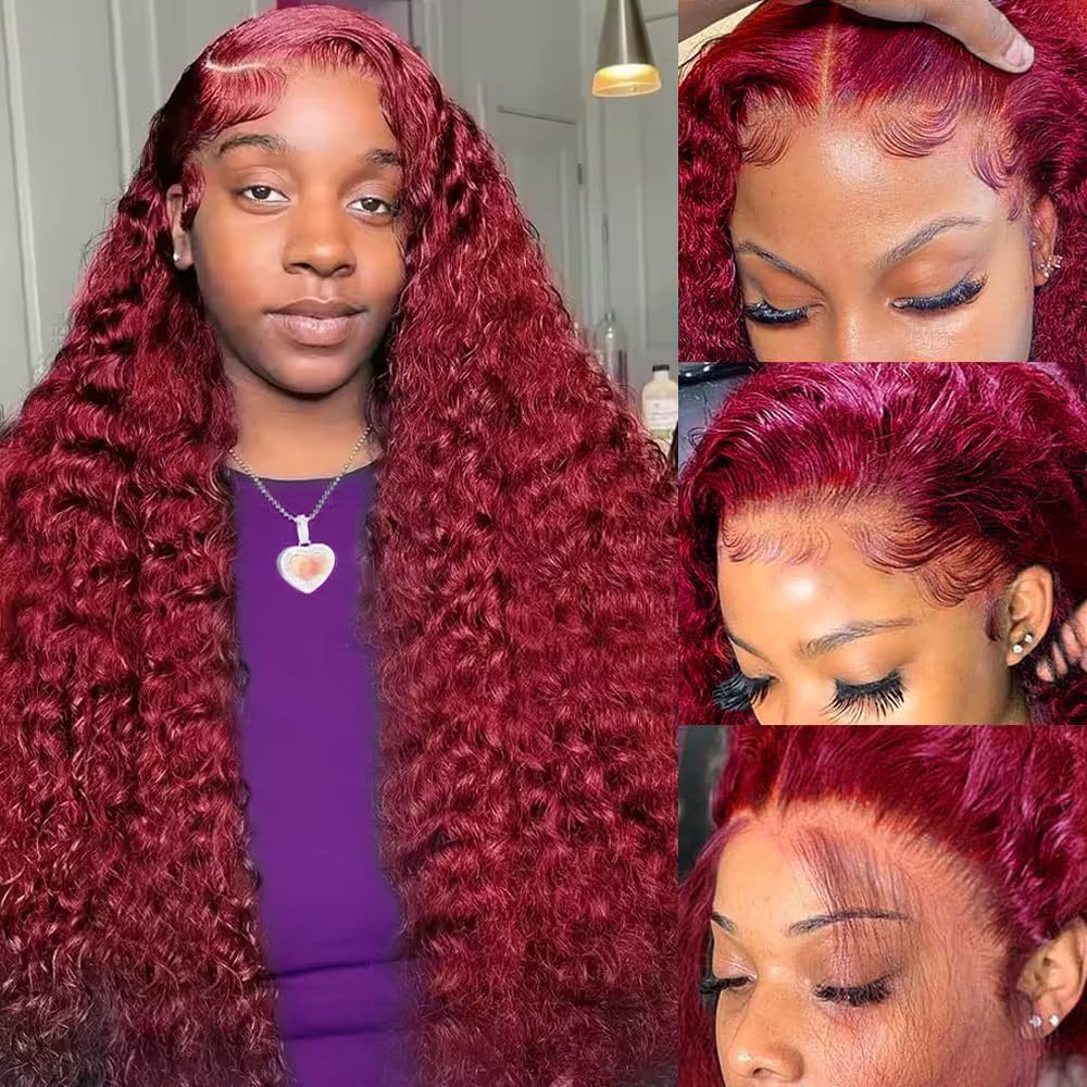شعر مستعار بشري مموج عميق بلون - مراجعة Lace Front Wigs وسعره