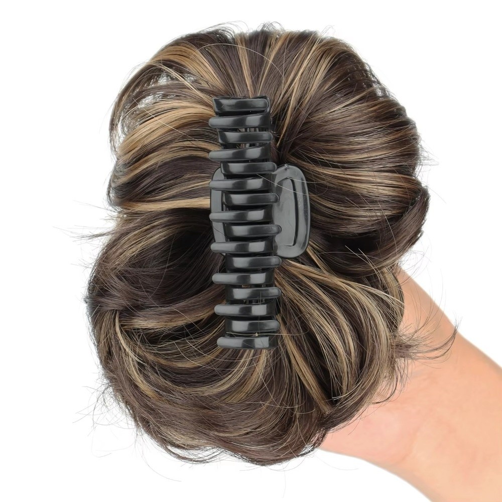 مشبك شعر صناعي مموج لتسريحة شع - مراجعة Claw Clip Messy Bun Hair Piece وسعره