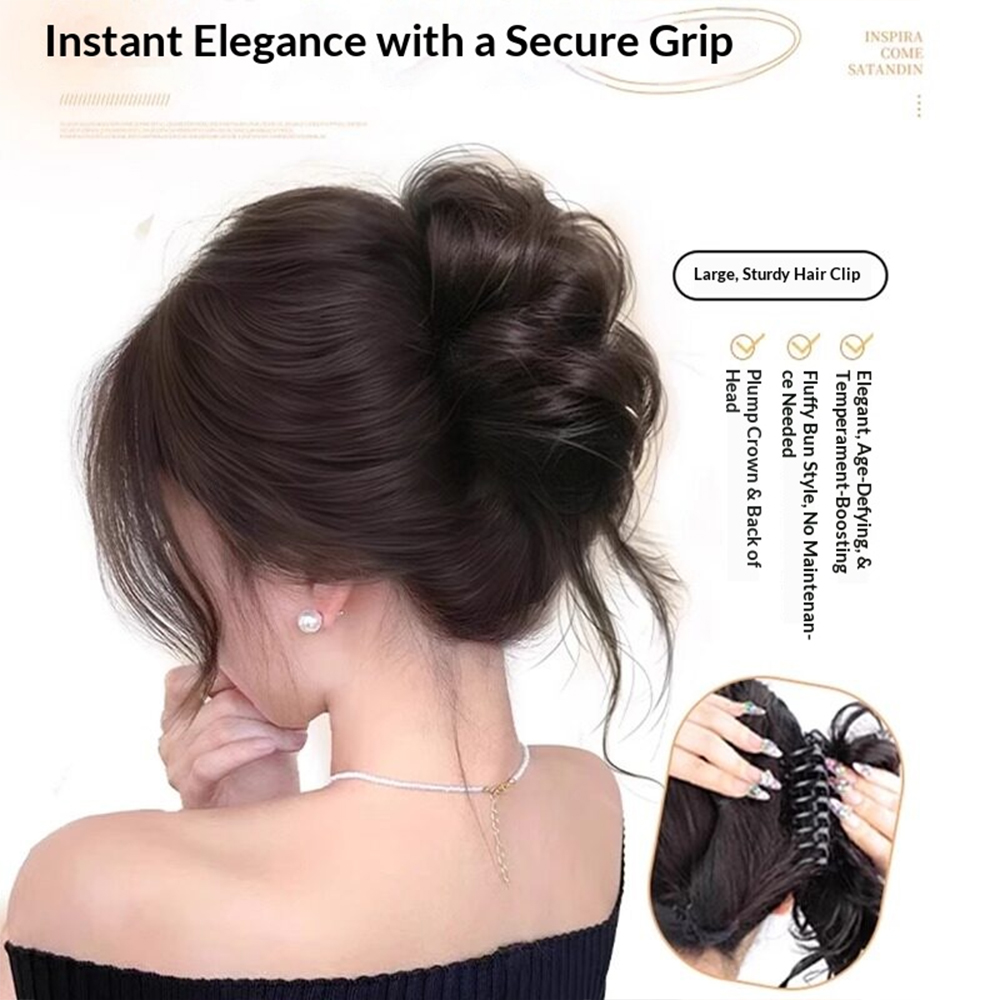 قطعة واحدة من إكسسوارات الشعر  - مراجعة Claw Clip Messy Bun Hair Piece وسعره